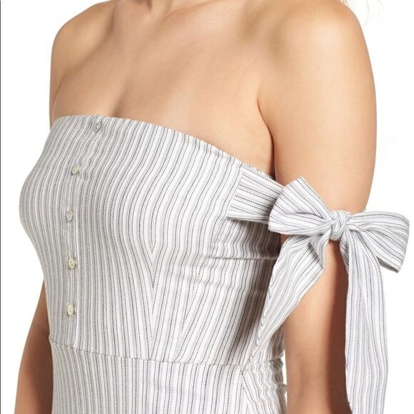 NWT nordstrom off the shoulder striped dress - Picture 4 of 5